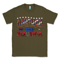 Army Green America the beautiful Classic Tee - texasbilliewilder