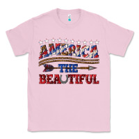 Bubblegum Pink America the beautiful Classic Tee - texasbilliewilder
