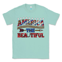 Seafoam America the beautiful Classic Tee - texasbilliewilder