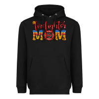 Black firefighter mom Heavyweight Hoodie - HRA Design Shop