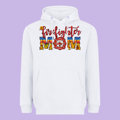 Firefighter Mom Heavyweight Hoodie Designed By Hra Design Shop