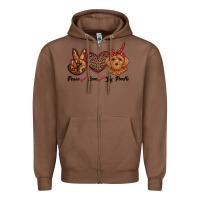 Chestnut peace love toy poodle Zipper Hoodie - RanaPortraitStore