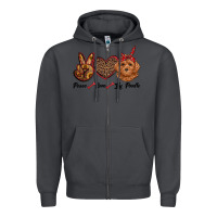 Smoke peace love toy poodle Zipper Hoodie - RanaPortraitStore