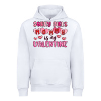 White sorry girls mommy is my valentine Urban Hoodie - MaliasSmallBusiness
