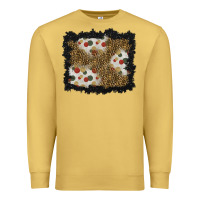 Antique Gold christmas mistletoe background Premium Sweatshirt - BundleAndBundleShop