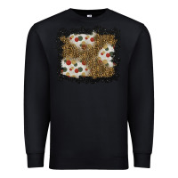 Black christmas mistletoe background Premium Sweatshirt - BundleAndBundleShop