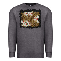 Charcoal Heather christmas mistletoe background Premium Sweatshirt - BundleAndBundleShop