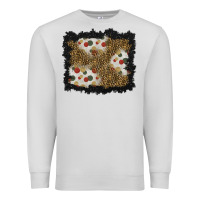 Dove Grey christmas mistletoe background Premium Sweatshirt - BundleAndBundleShop