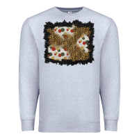 Heather Grey christmas mistletoe background Premium Sweatshirt - BundleAndBundleShop