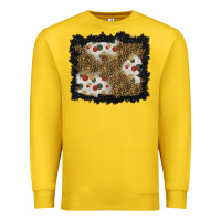 Lemon christmas mistletoe background Premium Sweatshirt - BundleAndBundleShop