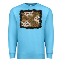 Ocean Blue christmas mistletoe background Premium Sweatshirt - BundleAndBundleShop