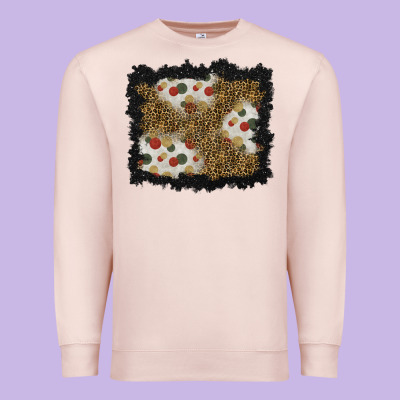 Christmas Mistletoe Background Premium Sweatshirt Designed By Bundleandbundleshop