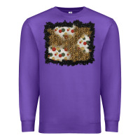 Purple christmas mistletoe background Premium Sweatshirt - BundleAndBundleShop