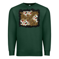 Sports Green christmas mistletoe background Premium Sweatshirt - BundleAndBundleShop