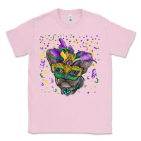 Bubblegum Pink mardi gras mask french bulldog Classic Tee - RanaPortraitStore