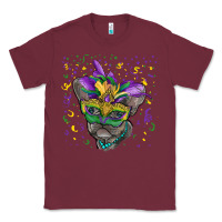 Burgundy mardi gras mask french bulldog Classic Tee - RanaPortraitStore