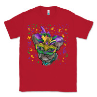 Red mardi gras mask french bulldog Classic Tee - RanaPortraitStore