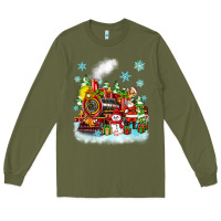 Army Green christmas polar express santa Long Sleeve Tee - Zillion Design Studio