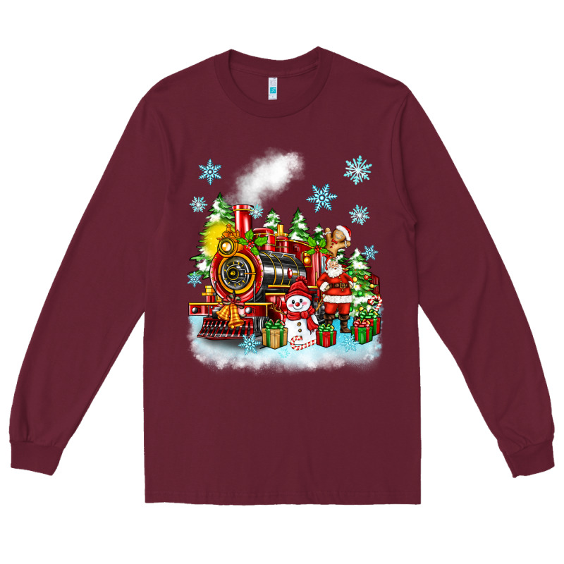 Christmas Polar Express Santa Long Sleeve Tee by Zillion Design Studio | Teevron