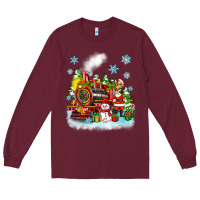 Burgundy christmas polar express santa Long Sleeve Tee - Zillion Design Studio