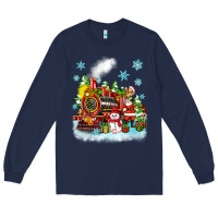 Navy christmas polar express santa Long Sleeve Tee - Zillion Design Studio