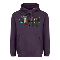 Plum give me coffee jesus Heavyweight Hoodie - CowhideDigitalArt