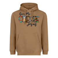 Toasted Coconut give me coffee jesus Heavyweight Hoodie - CowhideDigitalArt
