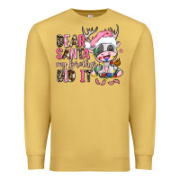 Antique Gold dear santa my brother did it Premium Sweatshirt - AdoDesignShop