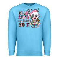 Ocean Blue dear santa my brother did it Premium Sweatshirt - AdoDesignShop