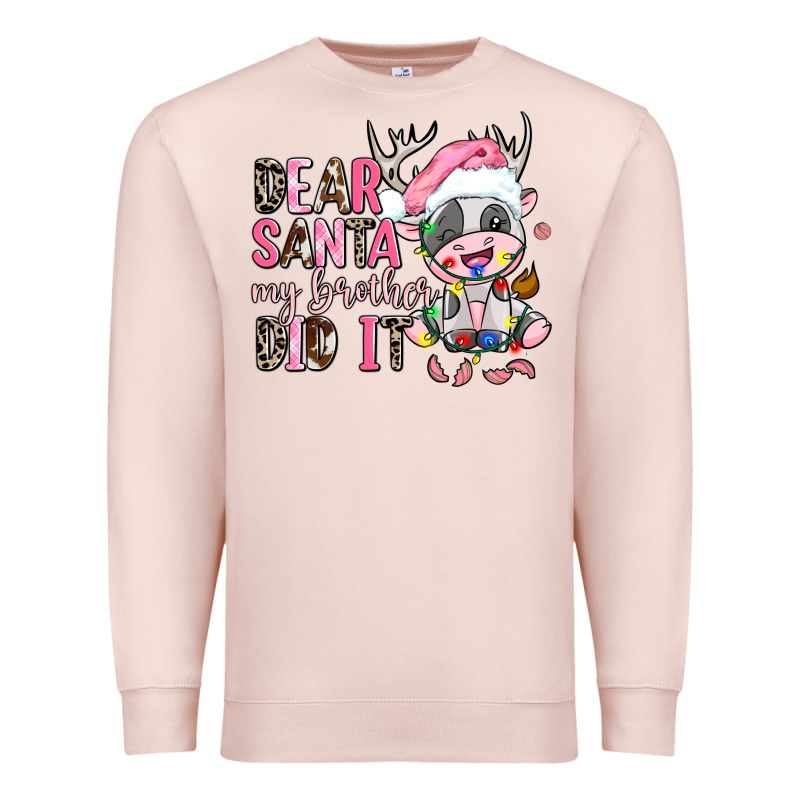 Dear Santa My Brother Did It Premium Sweatshirt by AdoDesignShop | Teevron