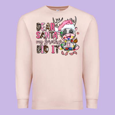 Dear Santa My Brother Did It Premium Sweatshirt Designed By Adodesignshop
