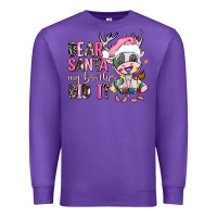Purple dear santa my brother did it Premium Sweatshirt - AdoDesignShop