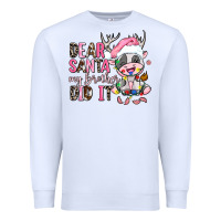White dear santa my brother did it Premium Sweatshirt - AdoDesignShop