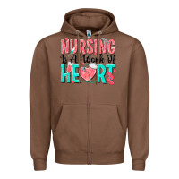 Chestnut nursing is a work of heart Zipper Hoodie - texasbilliewilder
