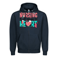 Navy nursing is a work of heart Zipper Hoodie - texasbilliewilder