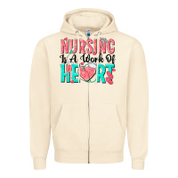 Sandshell nursing is a work of heart Zipper Hoodie - texasbilliewilder