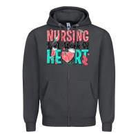 Smoke nursing is a work of heart Zipper Hoodie - texasbilliewilder