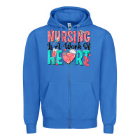 True Royal nursing is a work of heart Zipper Hoodie - texasbilliewilder