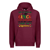 Burgundy black history month malia Premium Hoodie - MaliasSmallBusiness