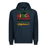Navy black history month malia Premium Hoodie - MaliasSmallBusiness