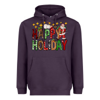 Plum happy holiday christmas Heavyweight Hoodie - FaDigitalArtStudio