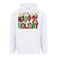 White happy holiday christmas Heavyweight Hoodie - FaDigitalArtStudio