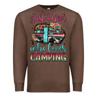 Chestnut just a girl who loves camping Premium Sweatshirt - JahusDesignShop