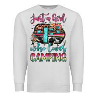 Just A Girl Who Loves Camping Premium Sweatshirt | Teevron