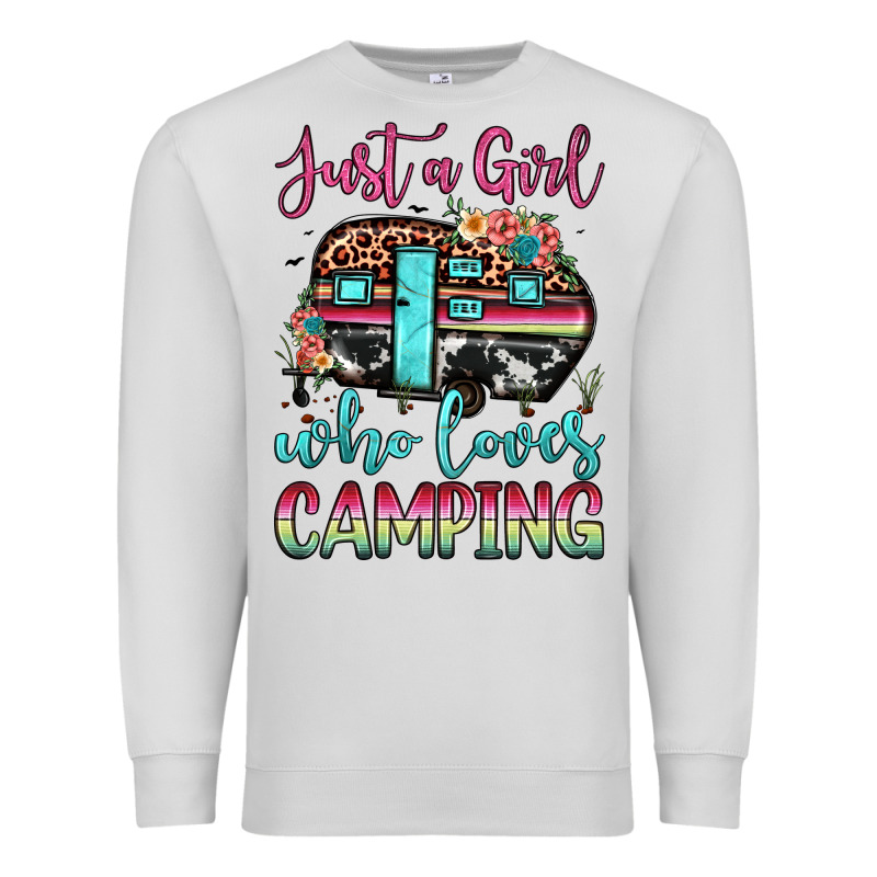 Just A Girl Who Loves Camping Premium Sweatshirt by JahusDesignShop | Teevron