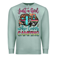 Seafoam just a girl who loves camping Premium Sweatshirt - JahusDesignShop