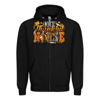 Black one thankful nurse Zipper Hoodie - texasbilliewilder