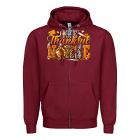Burgundy one thankful nurse Zipper Hoodie - texasbilliewilder