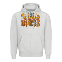 Dove Grey one thankful nurse Zipper Hoodie - texasbilliewilder