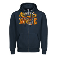 Navy one thankful nurse Zipper Hoodie - texasbilliewilder